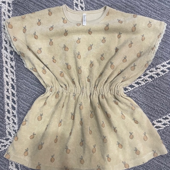 Rylee and Cru Terry Cloth Lemon dress